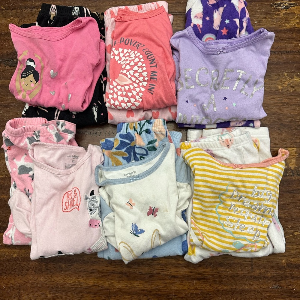 3T pajamas 6 sets